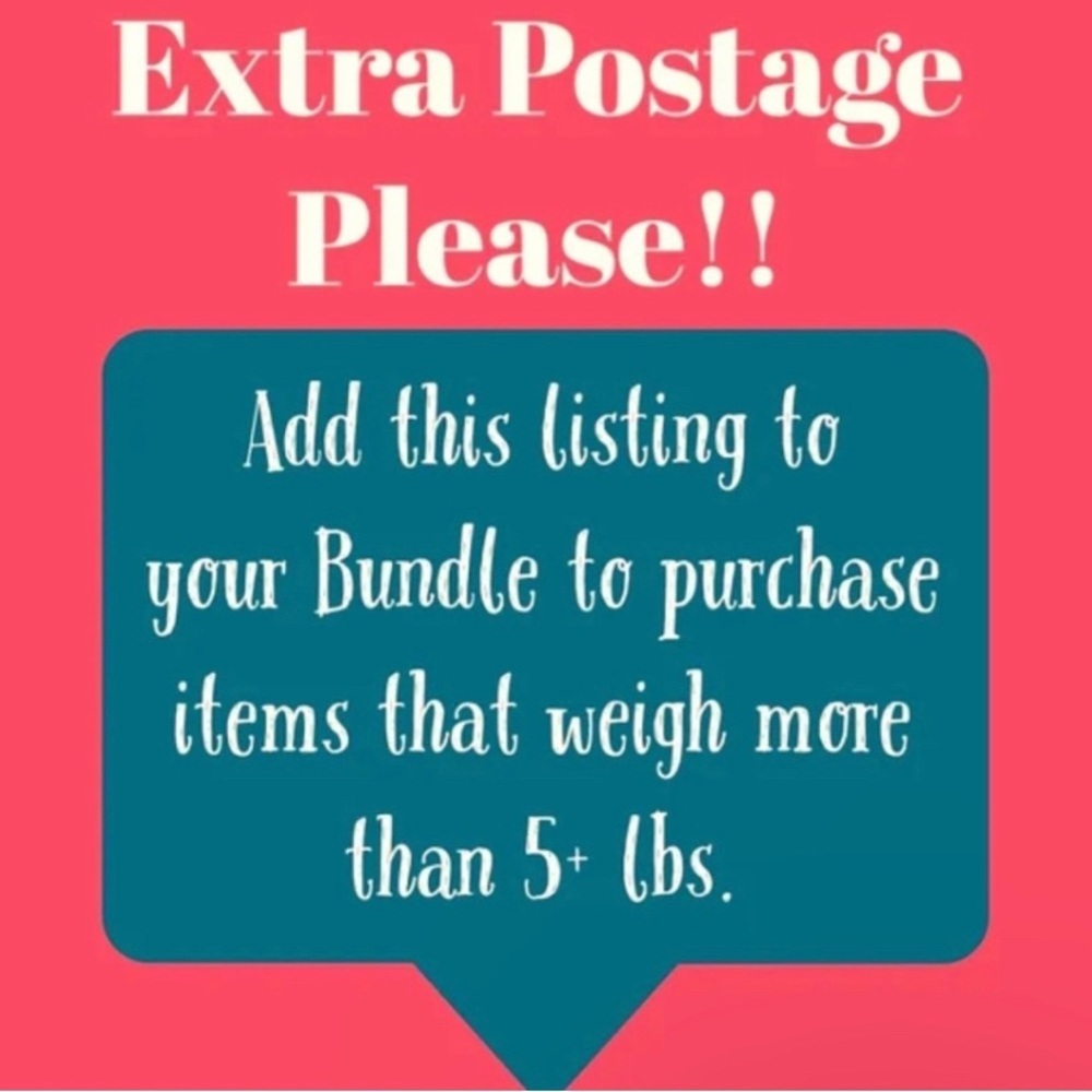 Extra shipping label for bundles over 5lbs! Only for LIVE shows! Thank you!